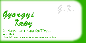 gyorgyi kapy business card